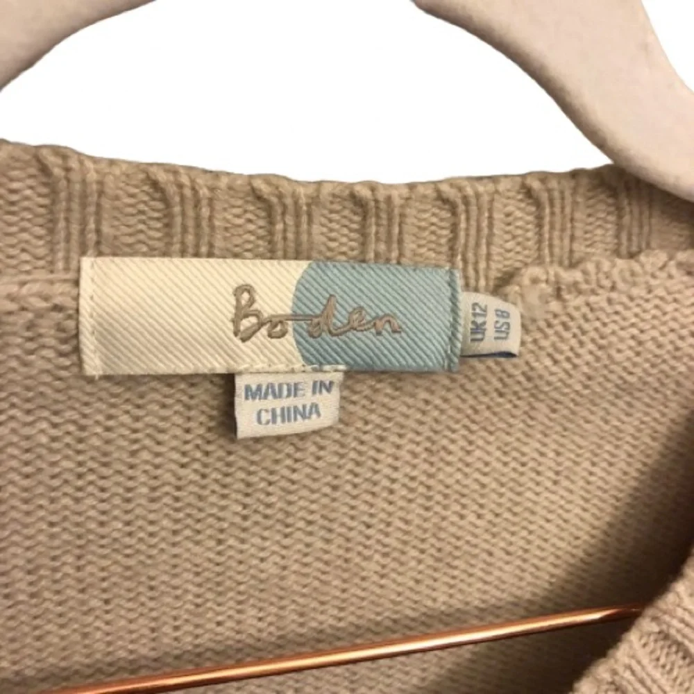 Boden Women’s Knit Sweater Tan Size 8 EUC - Picture 3 of 6